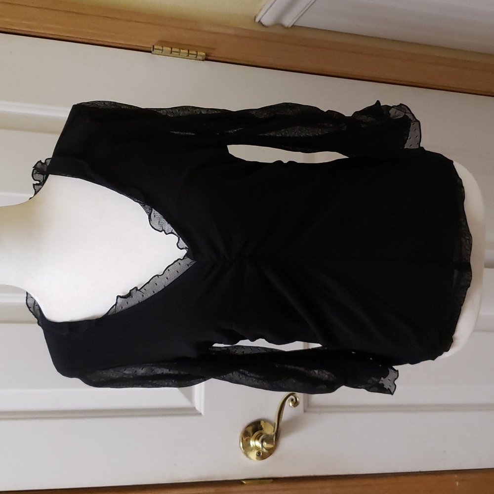 La Belle Sexy Black Lace Top
